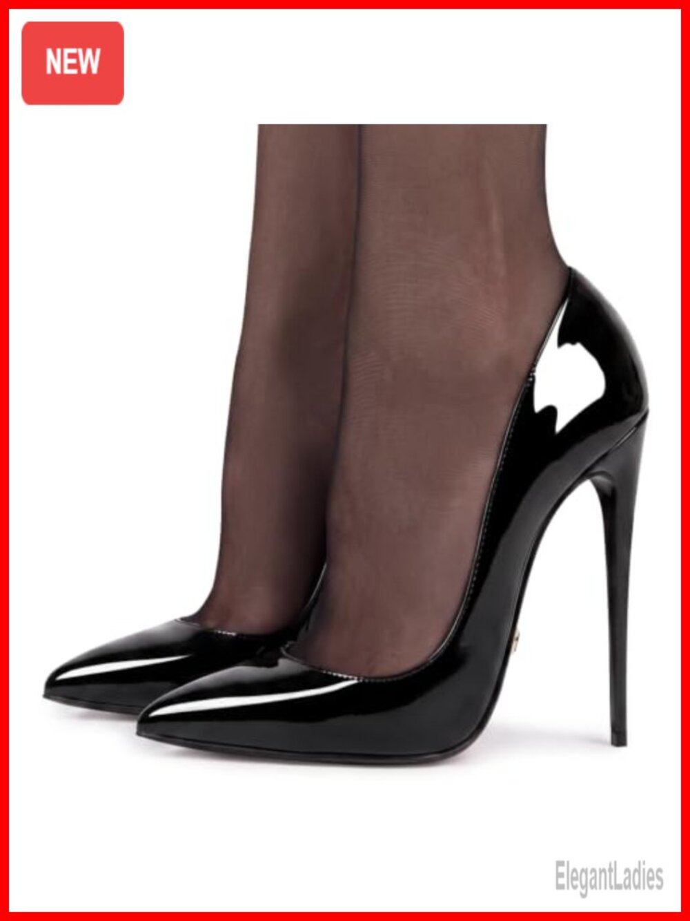 4 Inch Stiletto Pointed Toe Patent Leather Pump Heels Formal